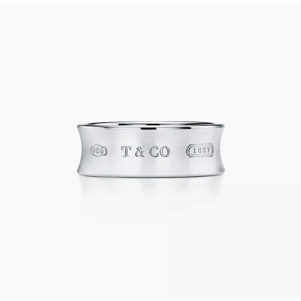 🩵Size 7 1/2 Tiffany & Co.  1837 Concave Wide Band Ring